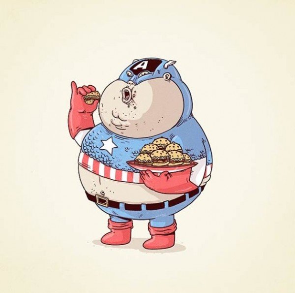 26 Fat Superheroes by Alex Solis | Art-Sheep