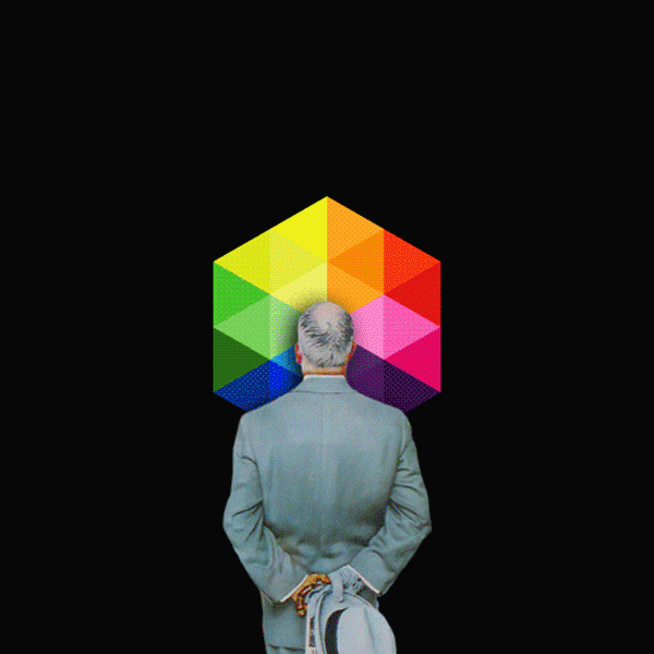 A Modern Painting Character Enters Abstract Animated GIFs | Art-Sheep