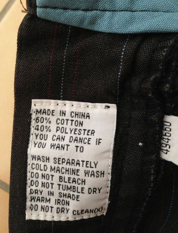 23 Hilarious Clothing Labels That You Would Wish Your Clothes Had | Art
