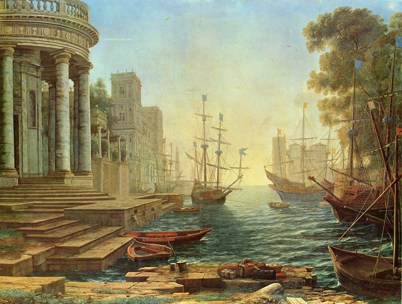 Bence Hajdu, Claude Lorrain, Seaport with the embarkation of St. Ursula, 1641, From series Abandonned Paintings, 2012