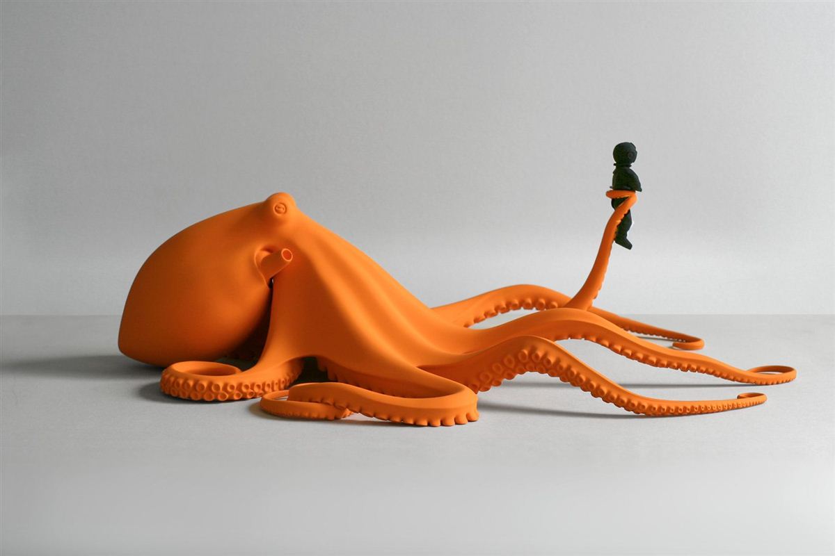 Katharina Fritsch, Oktopus (Octopus), 2010, polyester and paint, 21 x 45 x 60 cm
