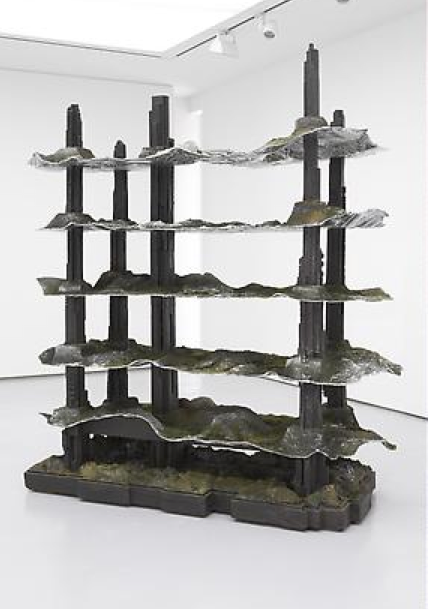 Katrín Sigurdardóttir, Megastructure, 2008, Resin, steel, styrofoam, metal foil, pigments, 231.1 x 205.7 x 88.9 cm