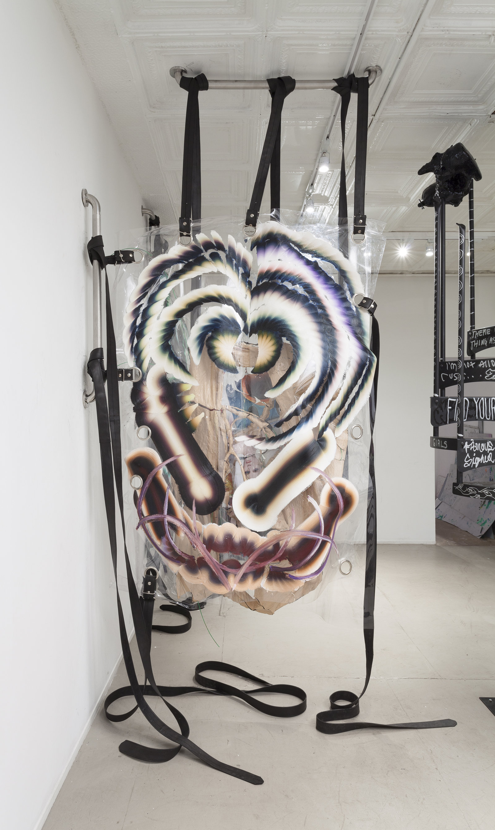 Kerstin Brätsch and Debo Eilers S is for Sound, 2013, Bodybag Liberato, installation view KAYA III, 47 Canal