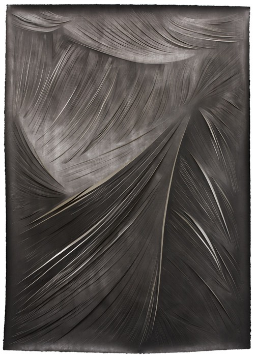 Mathilde Roussel, L.A.D.T.#2, 2013, cut paper and graphite, 160x120cm