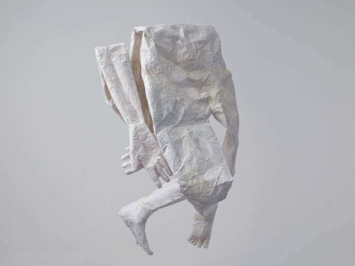 Mathilde Roussel, Mue 2011, 2011, paper, glue, 40x27 in