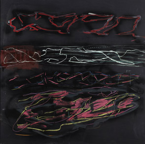 Per Kirkeby, Untitled, 2009, mixed media on blackboard, 122 cm x 122 cm