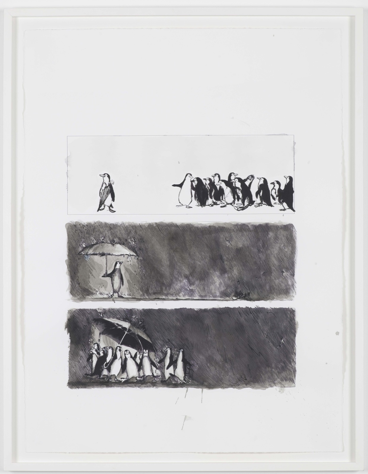 Philippe Parreno, Sono Uguali e Sono Divers, 2009, ink on paper, 76 x 57 cm