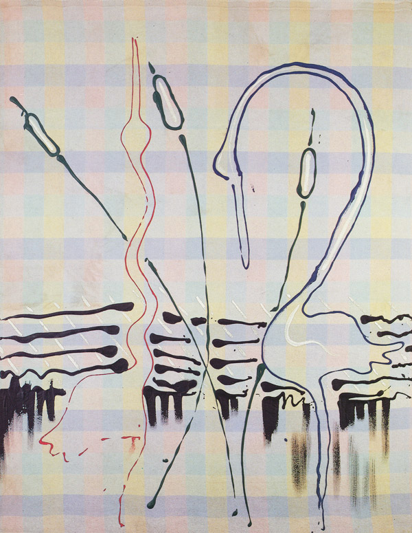 Sigmar Polke, Heron II, 1968, Dispersion on flannel, 190 x 150 cm