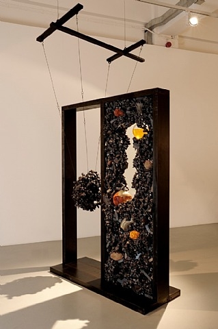 Tunga, Untitled, 2008-2010, steel, iron, glass, epoxy resin, silicon quartz crystal, anisotropic ferrite