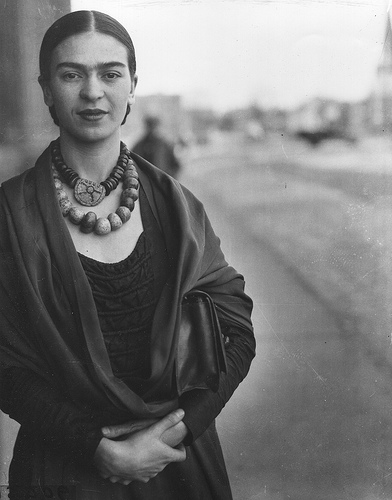 Frida Kahlo outside the Michigan Central Depot in April 1932.  A Detroit News reporter asked her if she was an artist. Her answer. "Yes, the greatest in the world." Photo: The Detroit News