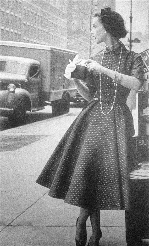 Polka dot dress, 1954.