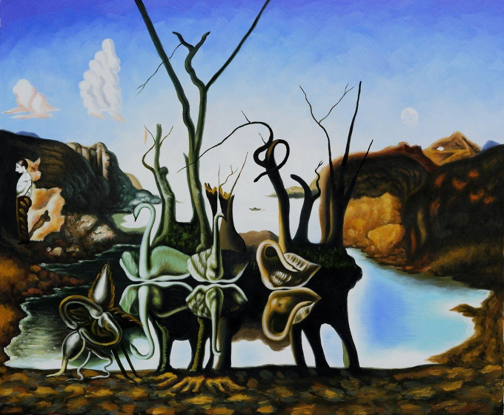 Swans Reflecting Elephants Salvador Dali