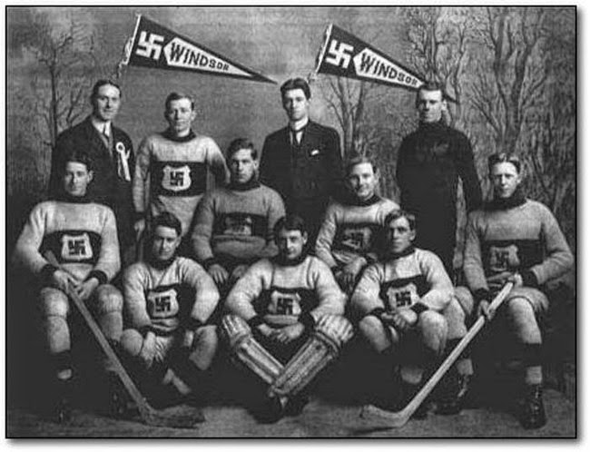 The Windsor Swastikas hockey team.
