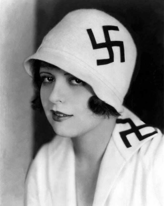 A flapper from the 1920s.