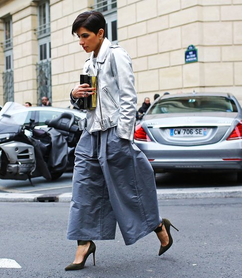 The Street Style Crowd Wore Blue Denim on Day 7 of Paris Fashion