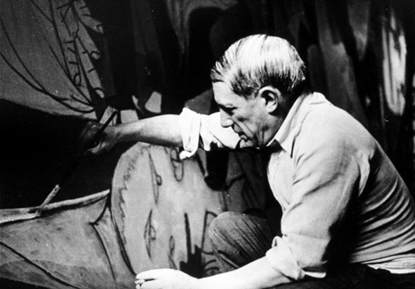 Picasso Painting Guernica, 1937. Photo by Dora Maar.