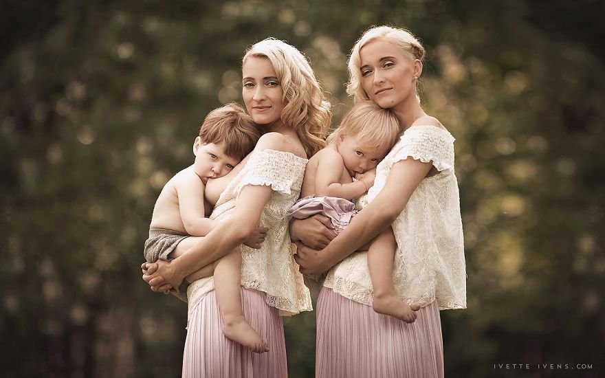 Beautiful photos of mothers breastfeeding their children in support of