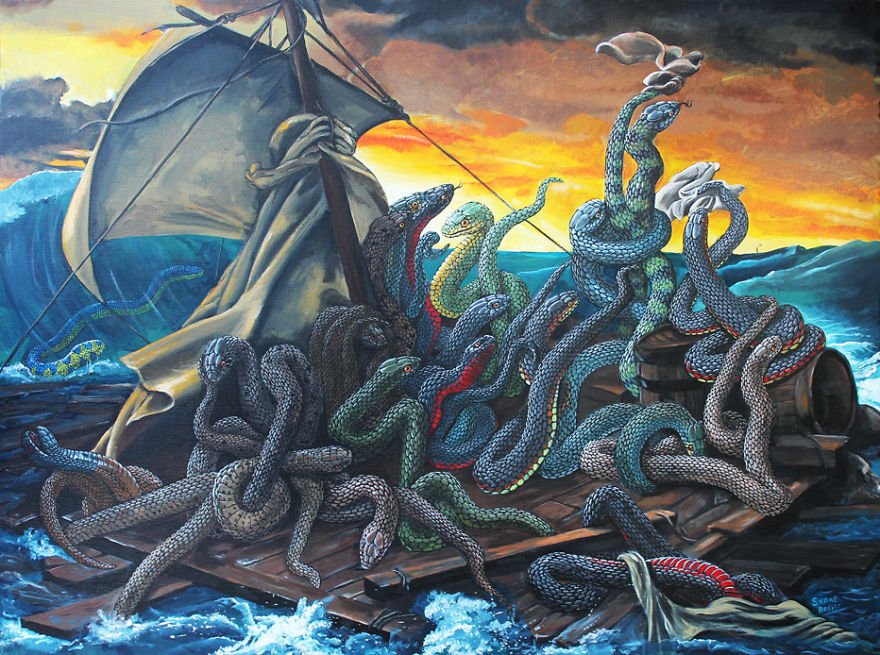 Snakes Take Over The Most Famous Paintings in The History of Art ...