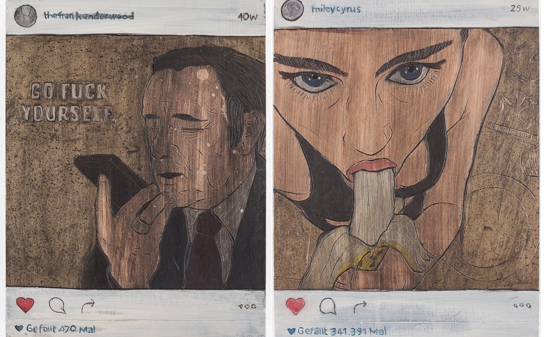 German artist turns famous Instagram posts into wooden ...