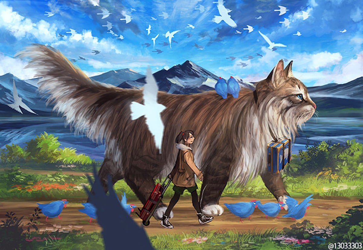 Japanese Artists Creates Digital Paintings of Larger-Than-Life Animals