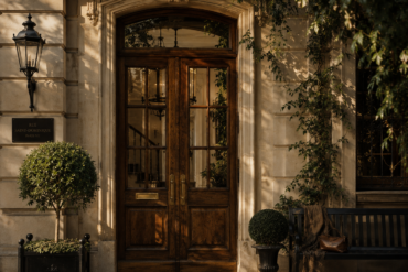 Wooden Front Door With Glass Where Warmth Meets Natural Light art-sheep.com
