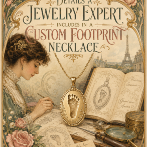 Details a Jewelry Expert Includes in a Custom Footprint Necklace art-sheep.com