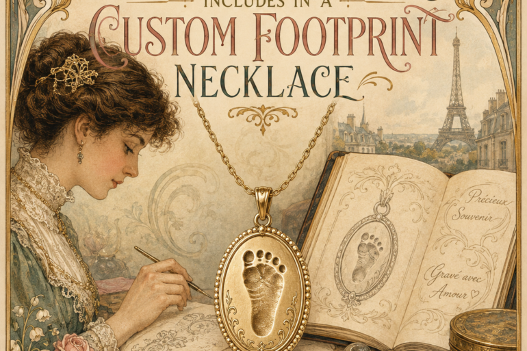 Details a Jewelry Expert Includes in a Custom Footprint Necklace art-sheep.com