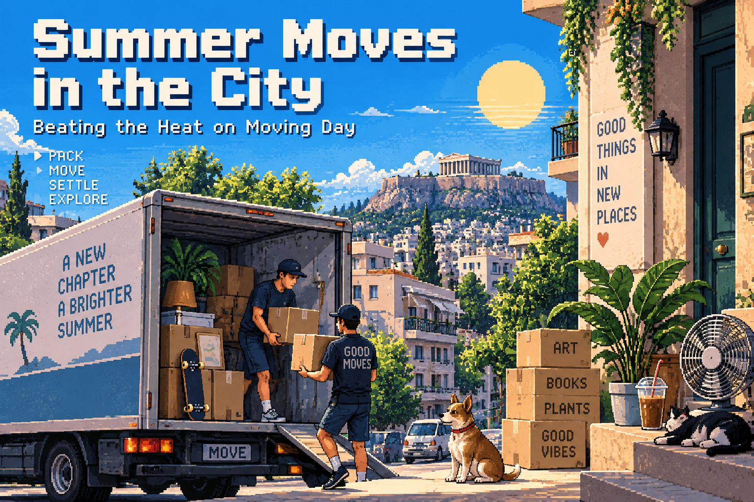Summer Moves in the City Beating the Heat on Moving Day art-sheep.com