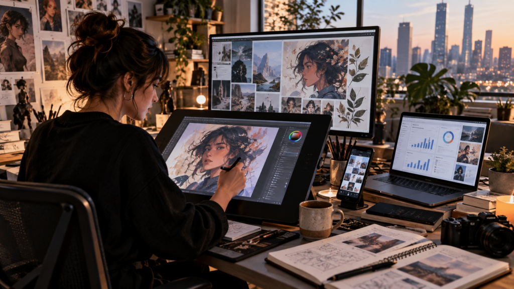 The Rise of the Digital Artist Balancing Creativity, Technology, and Business art-sheep.com
